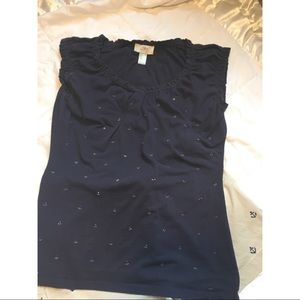 Loft sleeveless cotton with bead detail